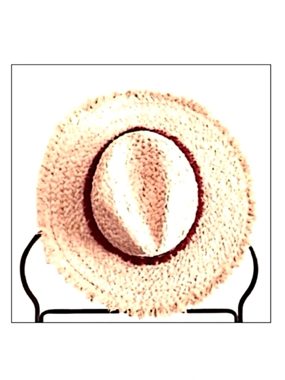 NWT Raffia Straw Sun Hat with Frayed Edges